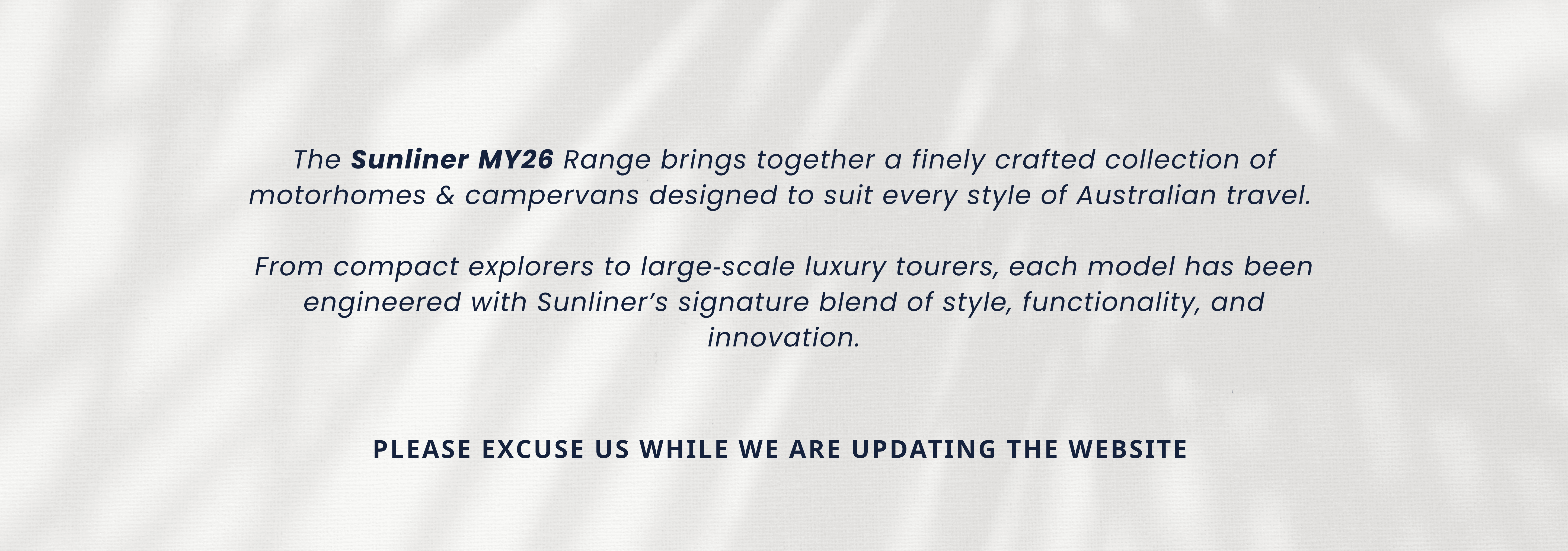 please excuse us while we are updating the website